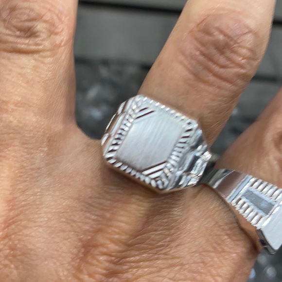 Men's Signet Ring 14mm size 7 8 9 10 11 12 13 - Picture 3 of 9